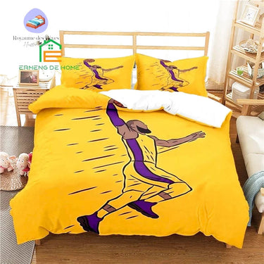 Housse de Couette Basket Maillot Jaune